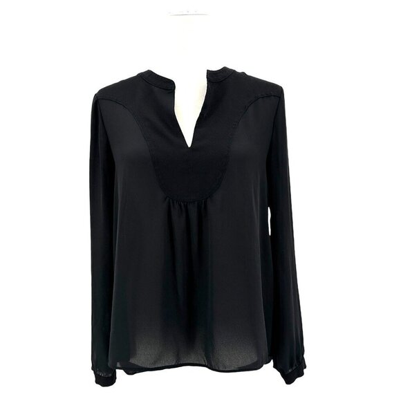 HD in Paris Tops - Anthropologie HD In Paris Black V-Neck Blouse Top Womens 6